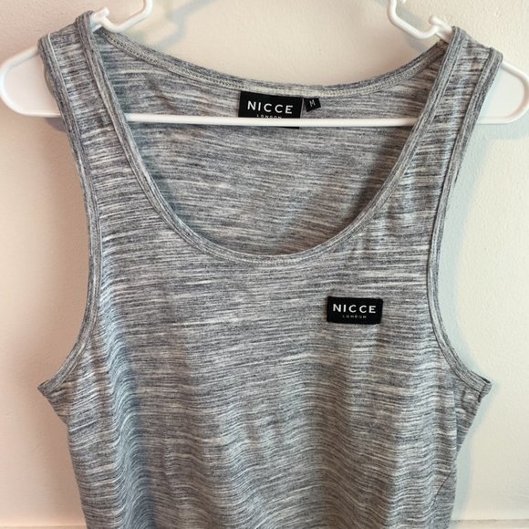 Nicce Heathered Gray Mens Logo Tank Top - Picture 4 of 5